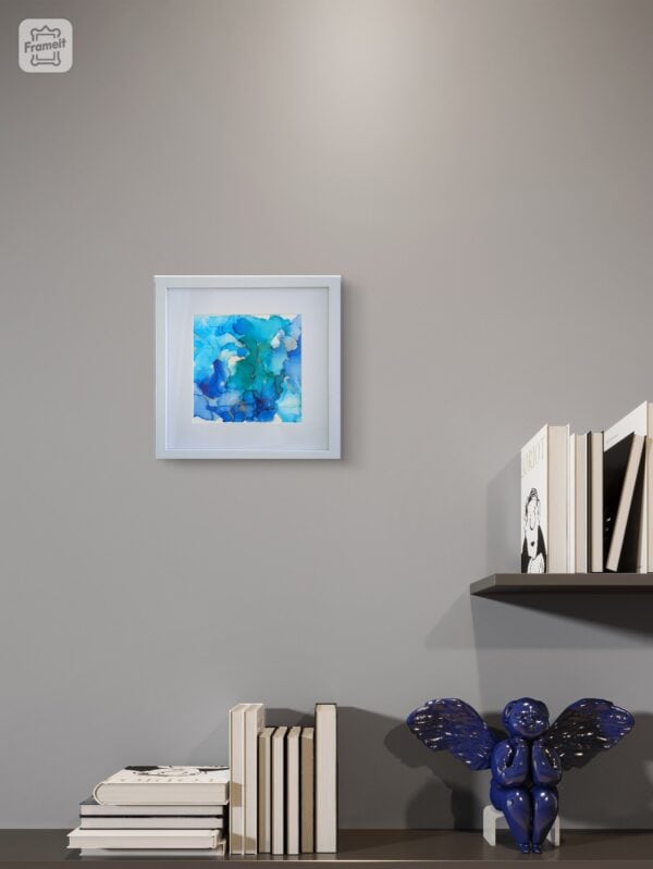 Alcohol Ink Wandbild 30x30 'Ocean'