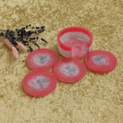 Resin Untersetzer Pink-Weiß